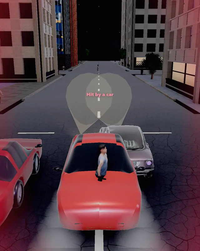 Tokyo Drift Nights: a red car drifting between rival cars on neon night-city streets.